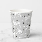 Gobelets En Papier Pâtes et os dalmatiens (Verso)