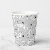 Gobelets En Papier Pâtes et os dalmatiens (Gauche)