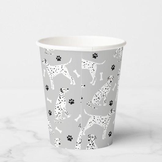 Gobelets En Papier Pâtes et os dalmatiens (Droite)