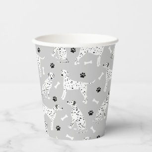 Gobelets En Papier Pâtes et os dalmatiens