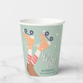 Gobelets En Papier Patinage à roulettes Cute Retro Fête d'anniversair (Verso)