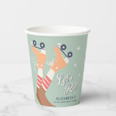 Gobelets En Papier Patinage à roulettes Cute Retro Fête d'anniversair (Recto)