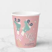 Gobelets En Papier Patinage à roulettes fête d'anniversaire (Recto)