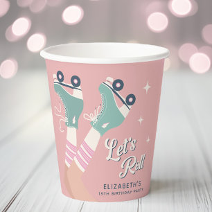 Gobelets En Papier Patinage à roulettes fête d'anniversaire