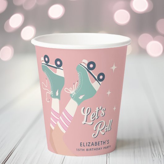 Gobelets En Papier Patinage à roulettes fête d'anniversaire