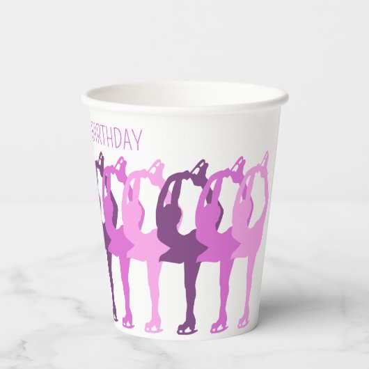 Gobelets En Papier Patinage artistique personnalisé groupe synchronis (Verso)