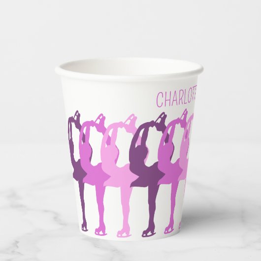 Gobelets En Papier Patinage artistique personnalisé groupe synchronis (Recto)