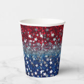 Gobelets En Papier Patriotic Glitter (Droite)