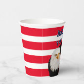 Gobelets En Papier Patriotique American Eagle Nom de famille Flag Str (Droite)