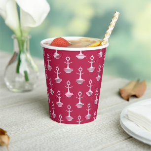 Gobelets En Papier Pattern d'Anchor moderne