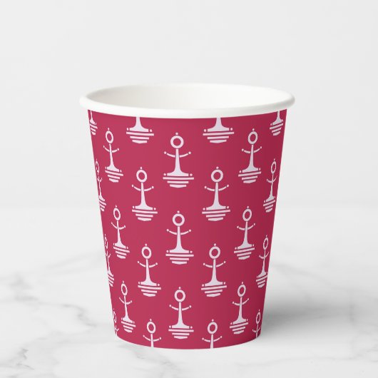 Gobelets En Papier Pattern d'Anchor moderne (Recto)