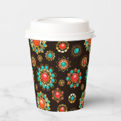 Gobelets En Papier Pattern de Ethnic Brooches Seamless (Recto)