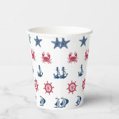 Gobelets En Papier Pattern rouge blanc et bleu (Droite)