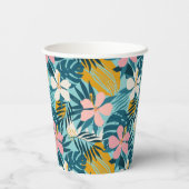 Gobelets En Papier Pattern tropical hibiscus (Verso)
