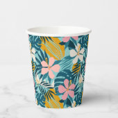 Gobelets En Papier Pattern tropical hibiscus (Gauche)
