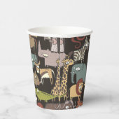 Gobelets En Papier Patterns d'African Animals (Droite)