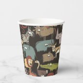 Gobelets En Papier Patterns d'African Animals (Recto)