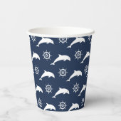 Gobelets En Papier Patters de Dolphins (Verso)