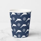 Gobelets En Papier Patters de Dolphins (Recto)