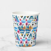 Gobelets En Papier Patters de Geometric Tropical (Droite)