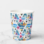 Gobelets En Papier Patters de Geometric Tropical (Recto)