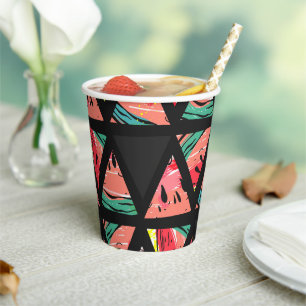 Gobelets En Papier Patters de Hand Drawn
