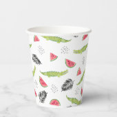 Gobelets En Papier Patters de Tropical (Verso)