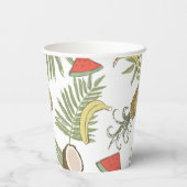 Gobelets En Papier Patters de Tropical Fruit (Verso)
