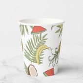 Gobelets En Papier Patters de Tropical Fruit (Recto)