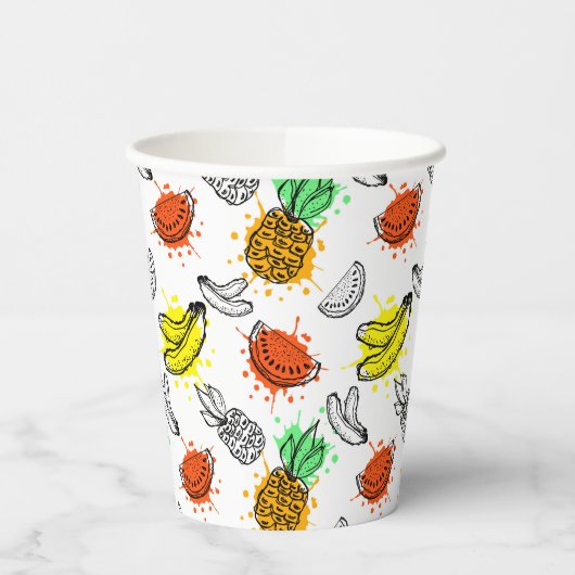 Gobelets En Papier Patters de Vector Graphic Seamless (Gauche)