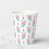 Gobelets En Papier Patters Flamingo et Watermelon Pastel (Verso)
