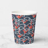 Gobelets En Papier Patters Nautical Anchors et Rope (Droite)