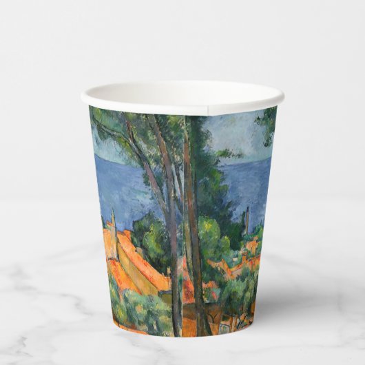 Gobelets En Papier Paul Cezanne - Estaque aux toits rouges (Droite)