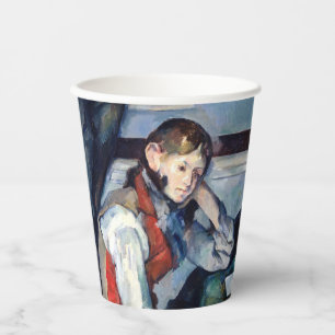 Gobelets En Papier Paul Cézanne - Garçon au gilet rouge
