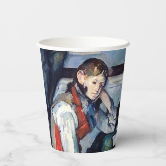 Gobelets En Papier Paul Cezanne - Garçon dans la veste rouge (Verso)