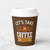 Gobelets En Papier pause café mignon mot bar (Recto)