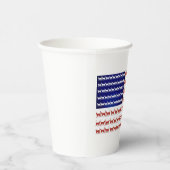 Gobelets En Papier Pavillon américain chats rouge blanc et bleu (Droite)