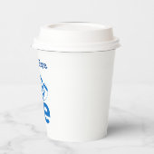 Gobelets En Papier Pavillon israélien Coeur Bleu AMOUR Parti personna (Gauche)