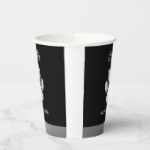 Gobelets En Papier Paw Chien Argent sur arrière - plan noir (Gauche)