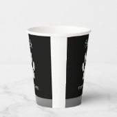 Gobelets En Papier Paw Chien Argent sur arrière - plan noir (Droite)