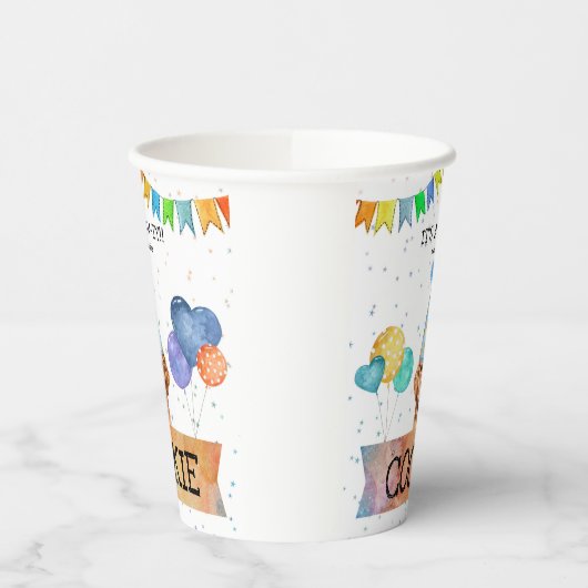 Gobelets En Papier Pawty Golden Retriever Chien Chiot Chiot Anniversa (Gauche)