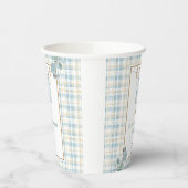 Gobelets En Papier Pays En vichy Blue Jean Baby shower Bienvenue (Gauche)
