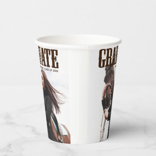 Gobelets En Papier Pays Western Graduate Photo Party (Droite)