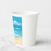 Gobelets En Papier Paysage côtier tropical d'Ocean Beach (Gauche)
