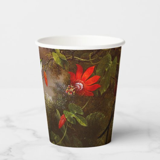 Gobelets En Papier Paysage tropical avec dix colibris (Verso)