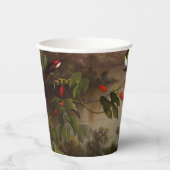 Gobelets En Papier Paysage tropical avec dix colibris (Recto)