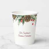 Gobelets En Papier Peace Dove Holly Christian Christmas (Verso)