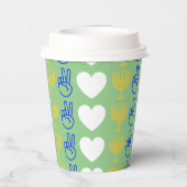 Gobelets En Papier Peace Love & Hanoukka Paper cup (Verso)
