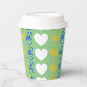 Gobelets En Papier Peace Love & Hanoukka Paper cup (Recto)