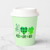 Gobelets En Papier Peace Love Irish-60682 (Recto)